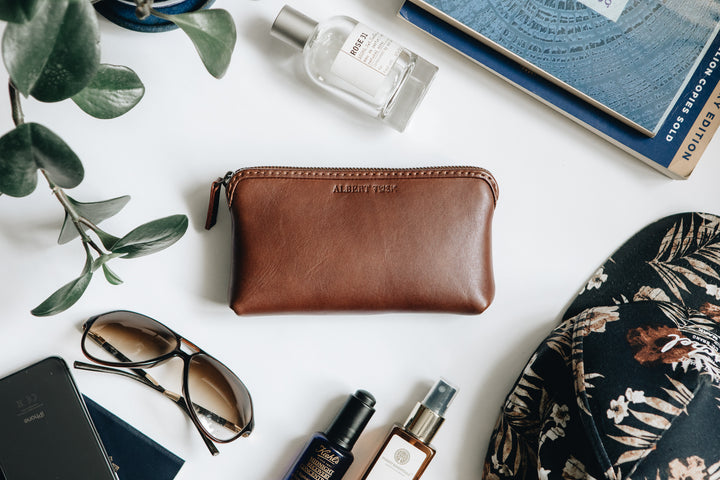 The Small Pouch | Tan Leather Pouch | Albert Tusk Leather Goods Online