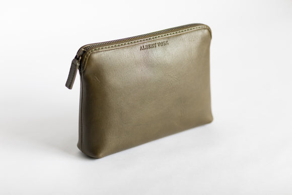 The Medium Pouch | Green Leather Pouch | Albert Tusk Leather Goods Online