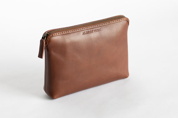 The Medium Pouch | Tan Leather Pouch | Albert Tusk Leather Goods Online