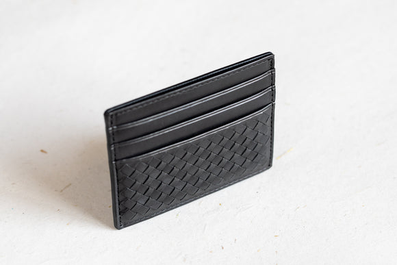 The Slim Cardholder | Black Leather Cardholder | Albert Tusk Leather Goods Online