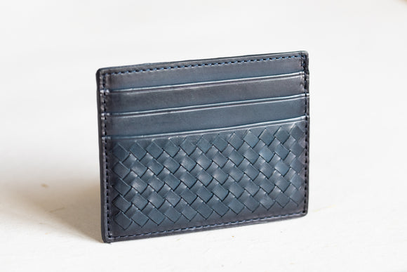 The Slim Cardholder | Blue Leather Cardholder | Albert Tusk Leather Goods Online