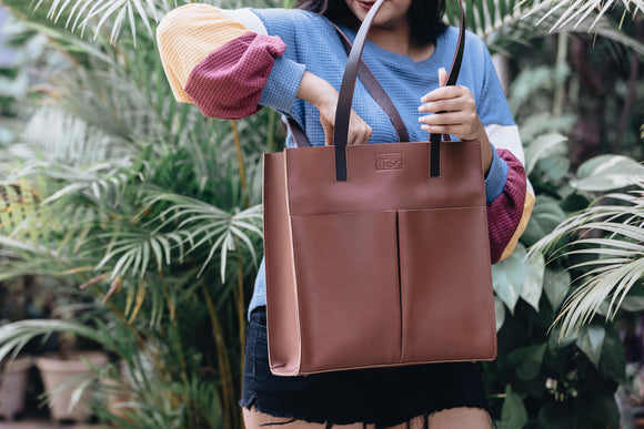 The Twin-Pocket Tote |  | Albert Tusk Leather Goods Online