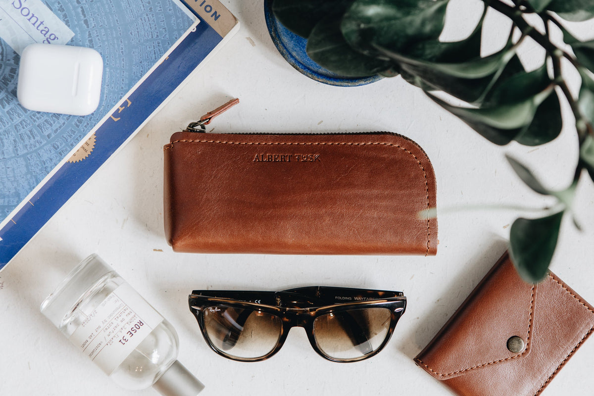 The Daily Pouch | Tan Leather Pouch | Albert Tusk Leather Goods Online