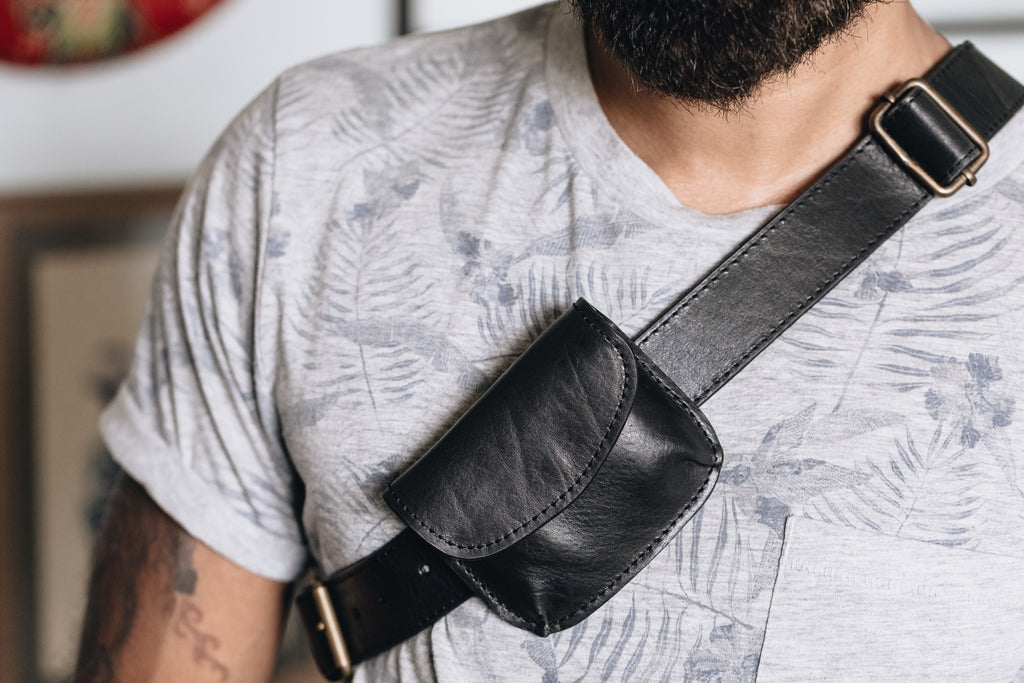 Leather pouch belt bag deals