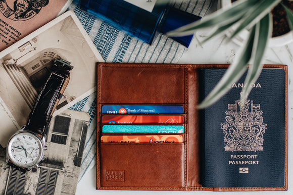 The Passport Holder | Tan Leather Passport Holder | Albert Tusk Leather Goods Online