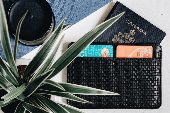 The Passport Sleeve | Black Leather Passport Holder | Albert Tusk Leather Goods Online