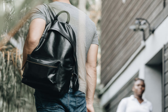 The Founders Backpack | Black Leather Backpack | Albert Tusk Leather Goods Online