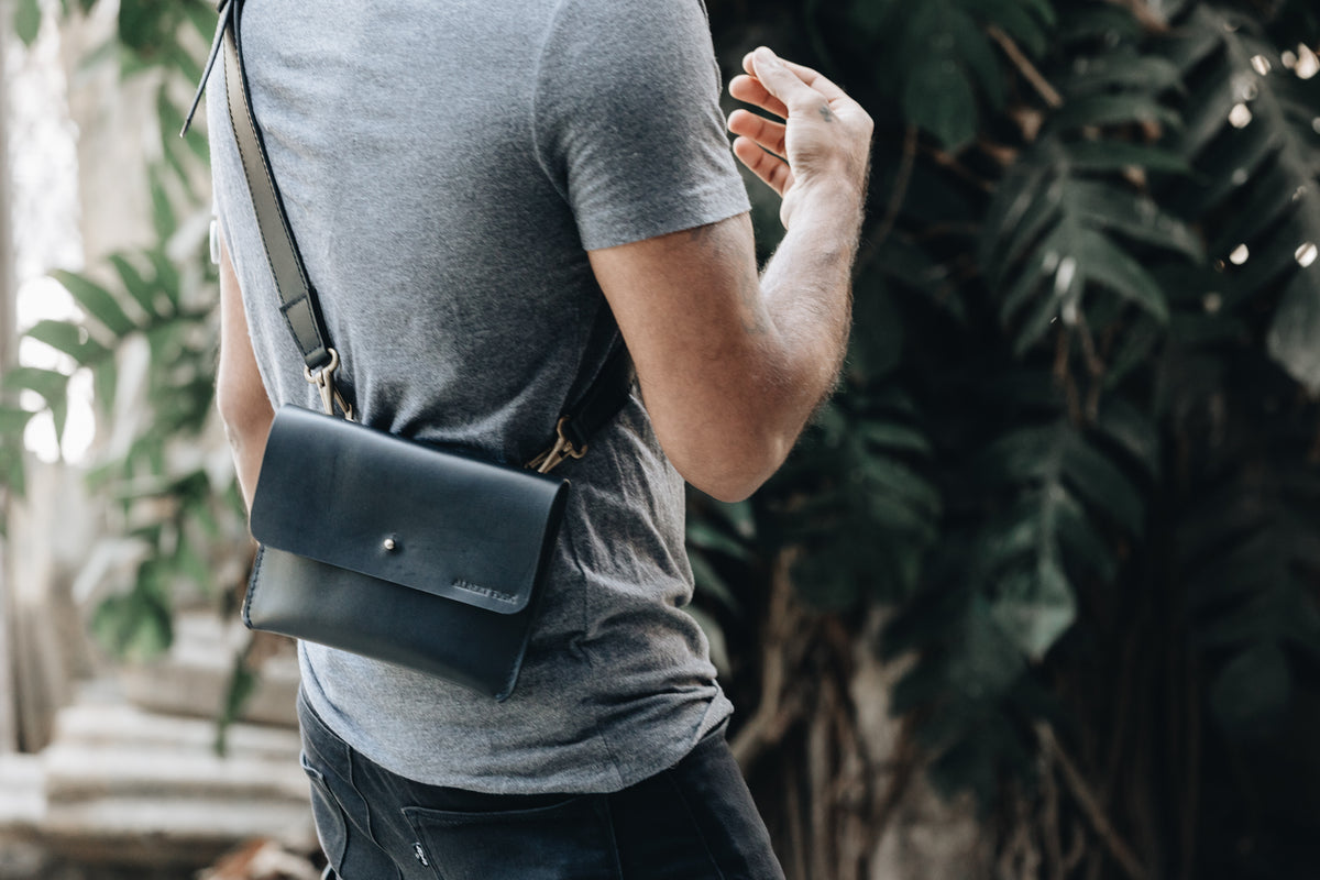 The Flip-Top Sling | The Founders Crossbody | Albert Tusk Leather Goods Online