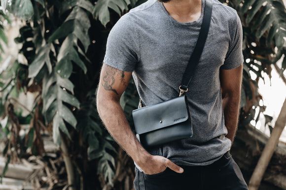 The Flip-Top Sling | The Founders Crossbody | Albert Tusk Leather Goods Online