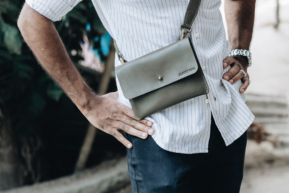 The Flip-Top Sling | The Founders Crossbody | Albert Tusk Leather Goods Online