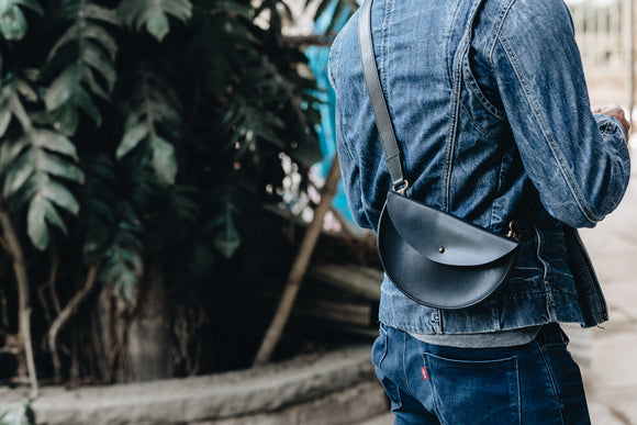 The Half-Moon Sling | The Founders Crossbody | Albert Tusk Leather Goods Online