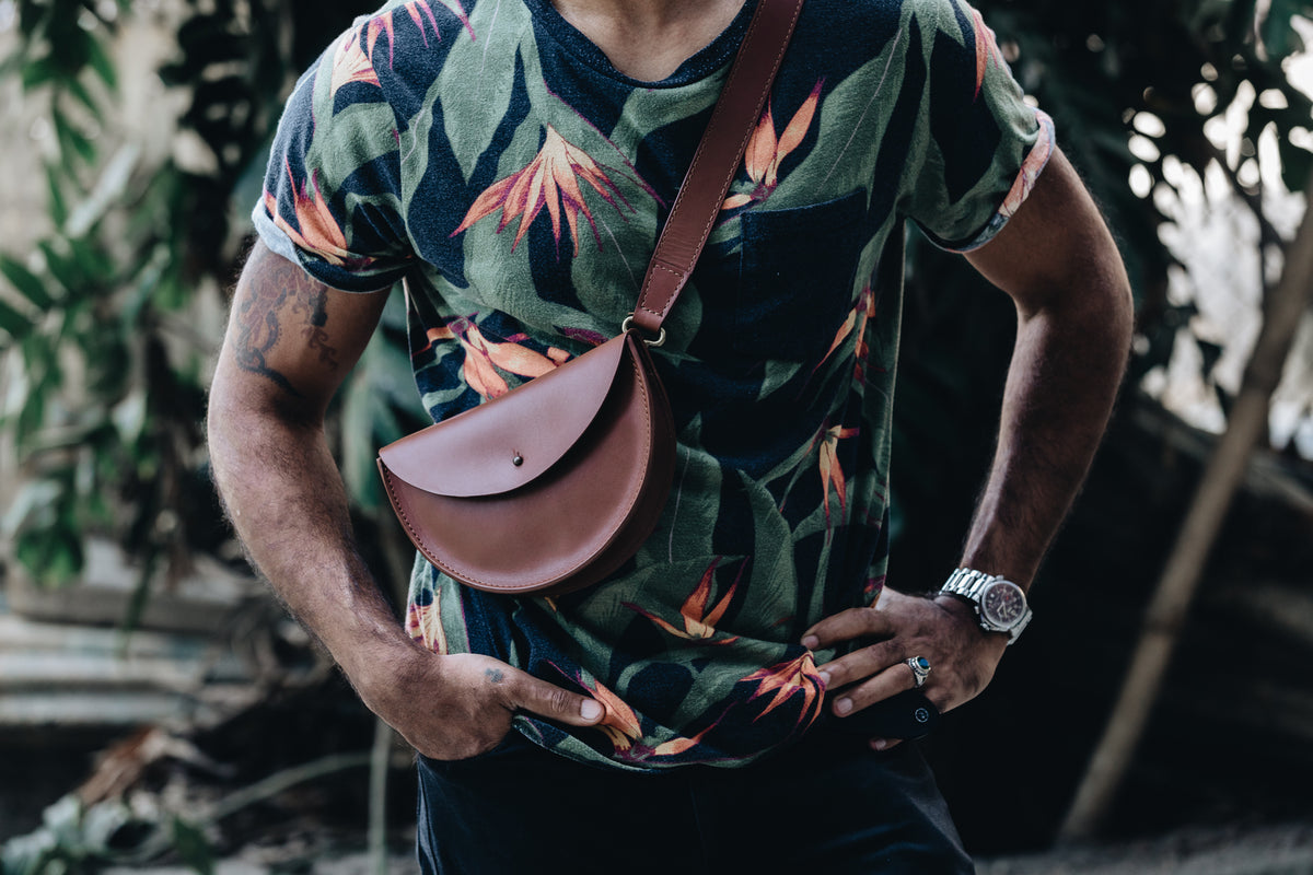 The Half-Moon Sling | The Founders Crossbody | Albert Tusk Leather Goods Online