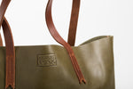 The Large Tote | Green Leather Tote Bag | Albert Tusk Leather Goods Online