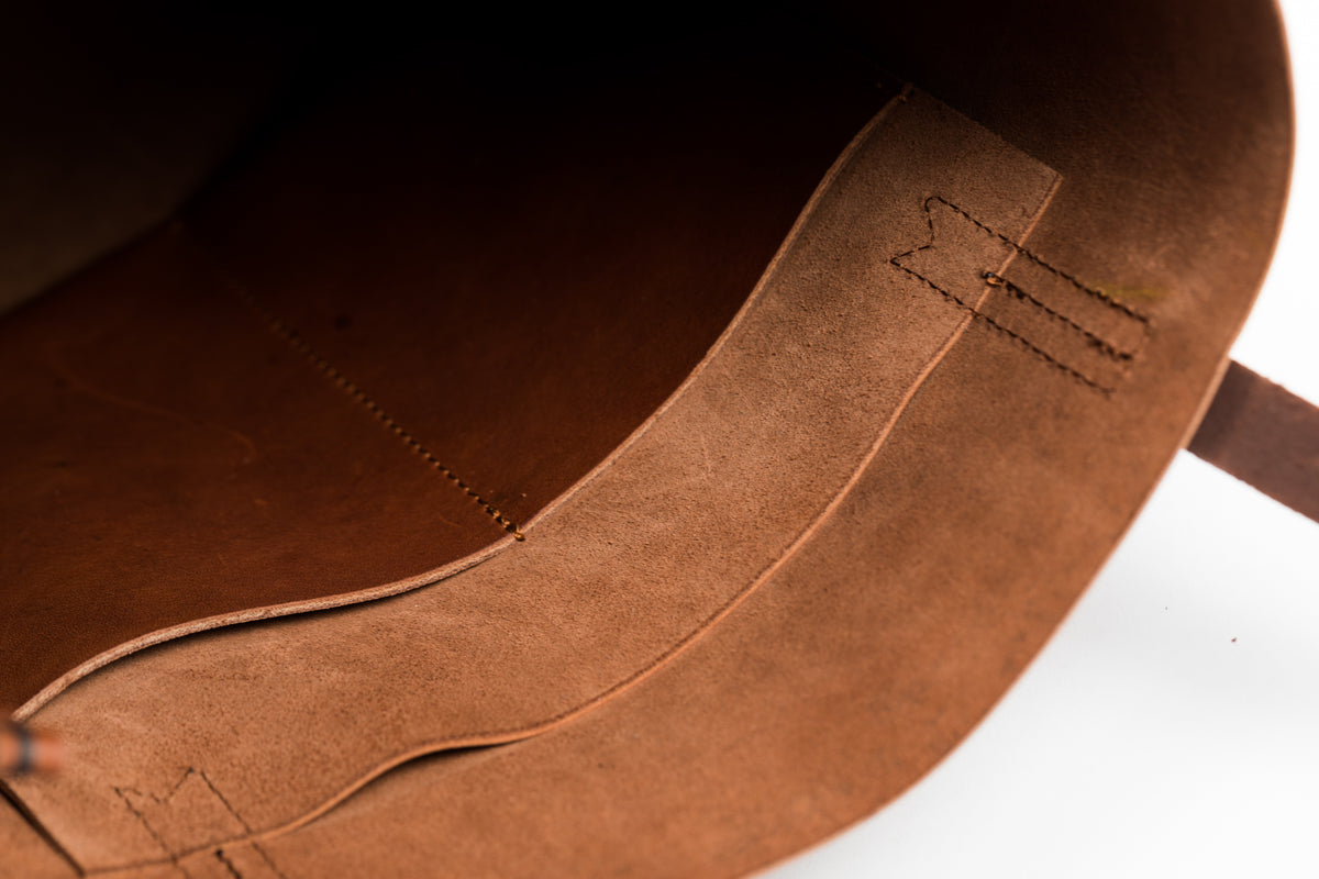 The Medium Tote | Tan Leather Tote Bag | Albert Tusk Leather Goods Online