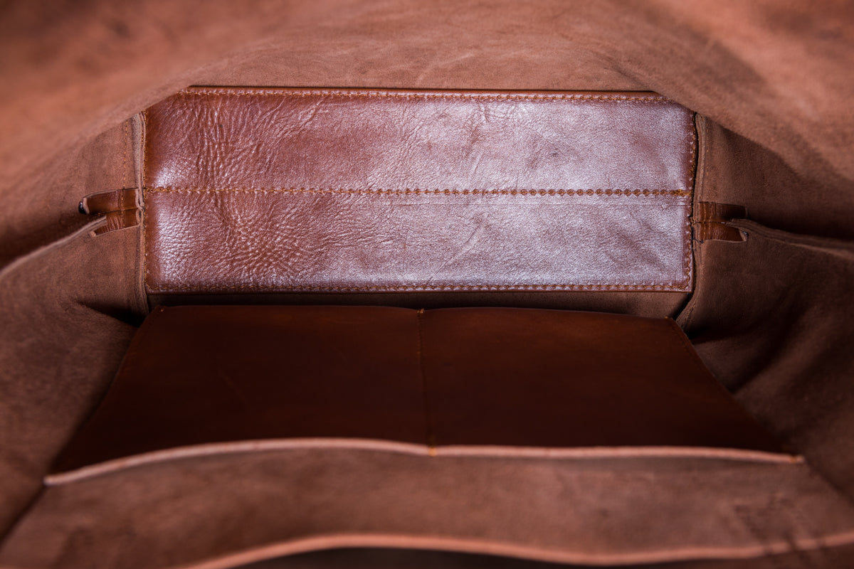 The Medium Tote | Tan Leather Tote Bag | Albert Tusk Leather Goods Online