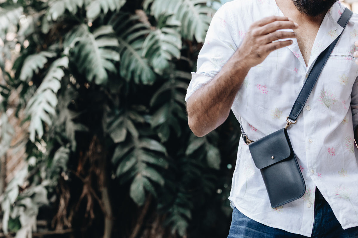 The Mobile Carrier | The Founders Crossbody | Albert Tusk Leather Goods Online