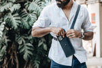 The Mobile Carrier | The Founders Crossbody | Albert Tusk Leather Goods Online