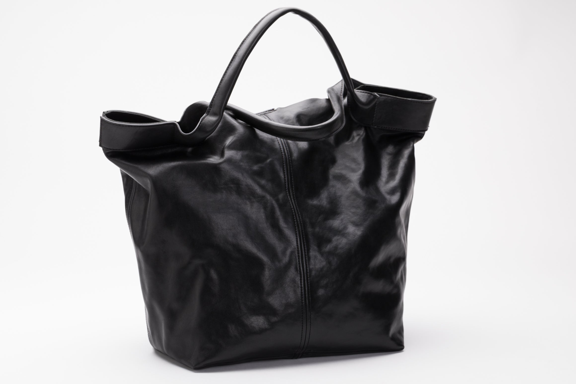 The Oversized Tote | Oversized Black Leather Tote | Albert Tusk Leather Goods Online