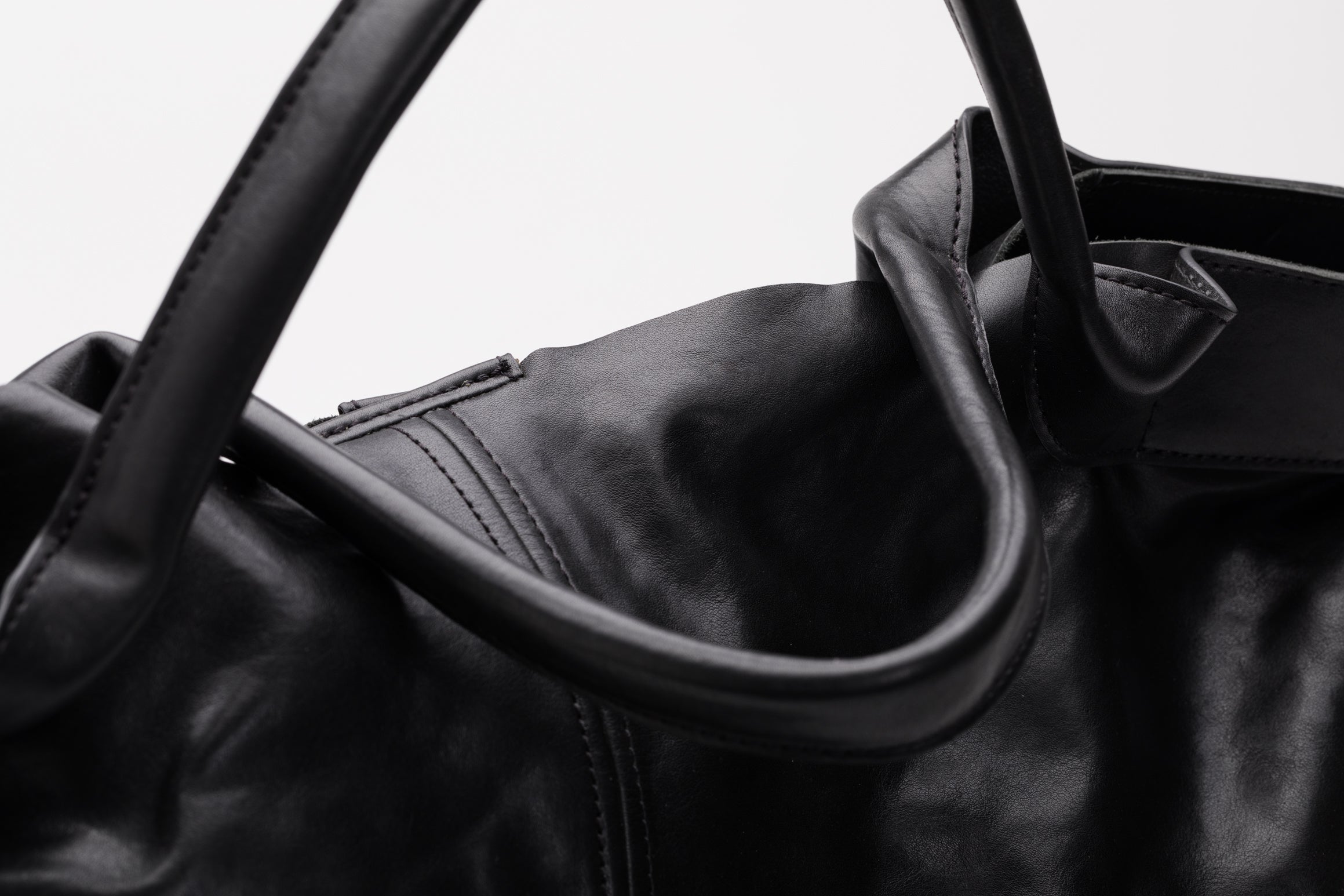 The Oversized Tote | Oversized Black Leather Tote | Albert Tusk Leather Goods Online