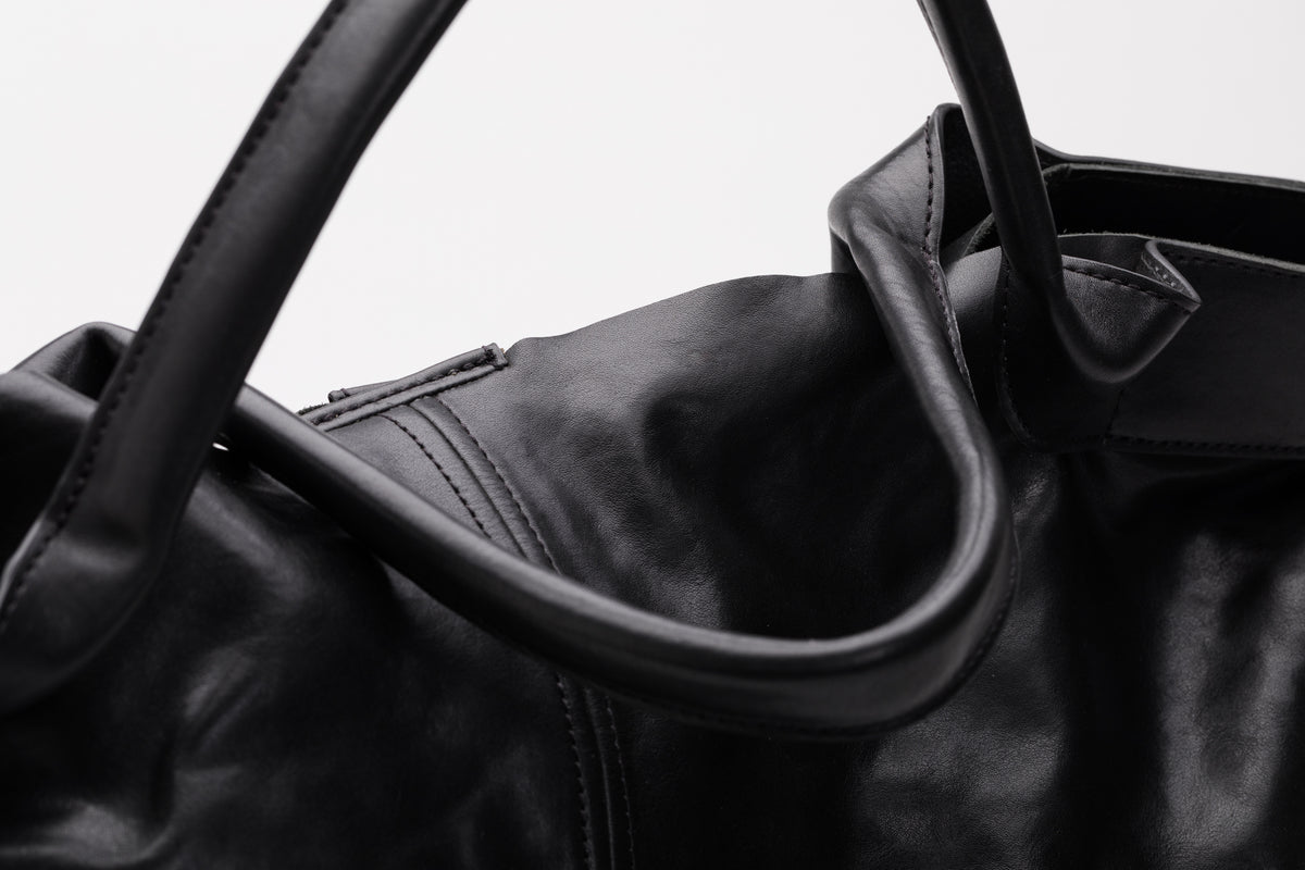 The Oversized Tote | Oversized Black Leather Tote | Albert Tusk Leather Goods Online