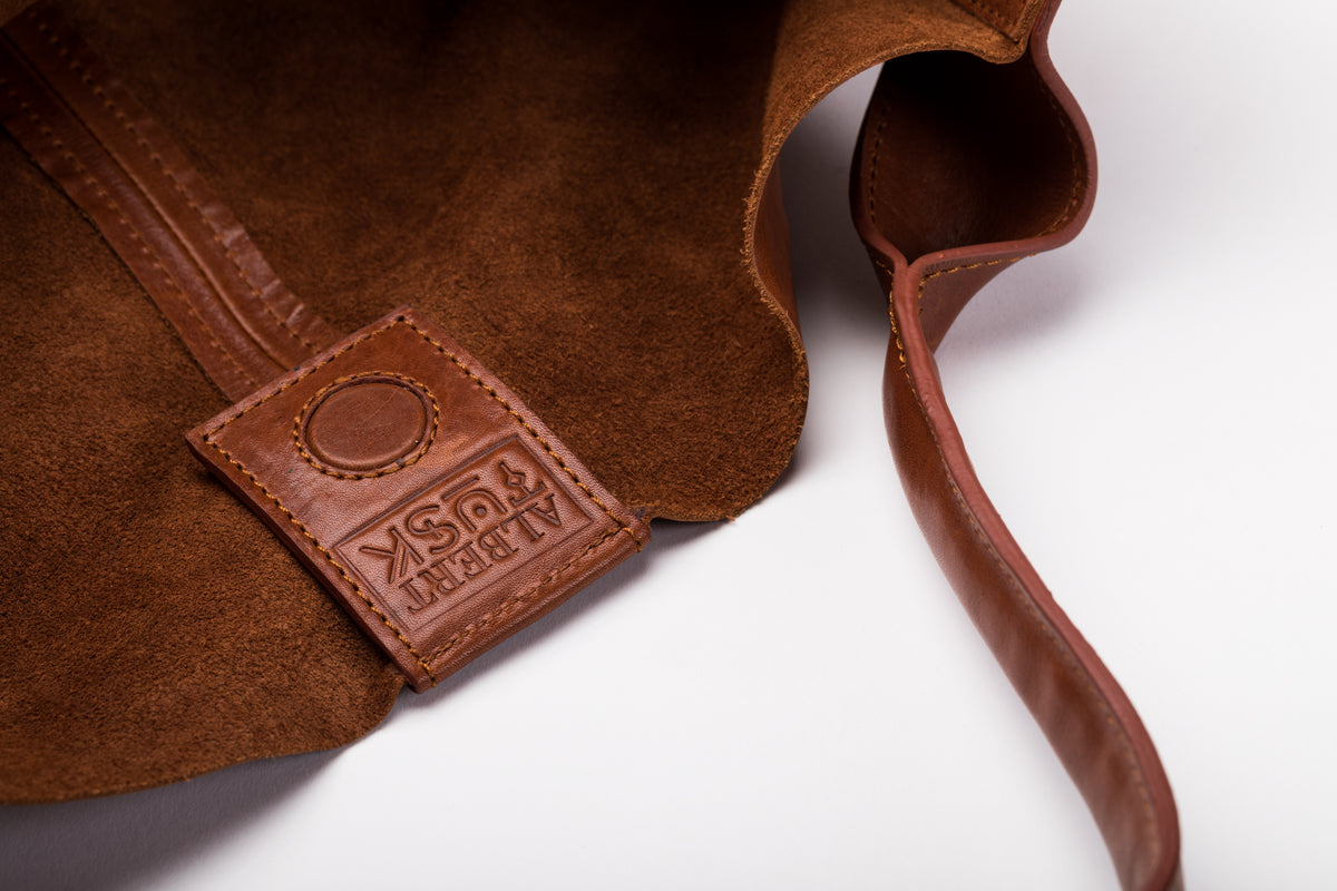 The Oversized Tote | Oversized Tan Leather Tote | Albert Tusk Leather Goods Online
