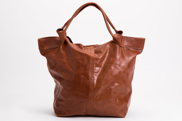The Oversized Tote | Oversized Tan Leather Tote | Albert Tusk Leather Goods Online