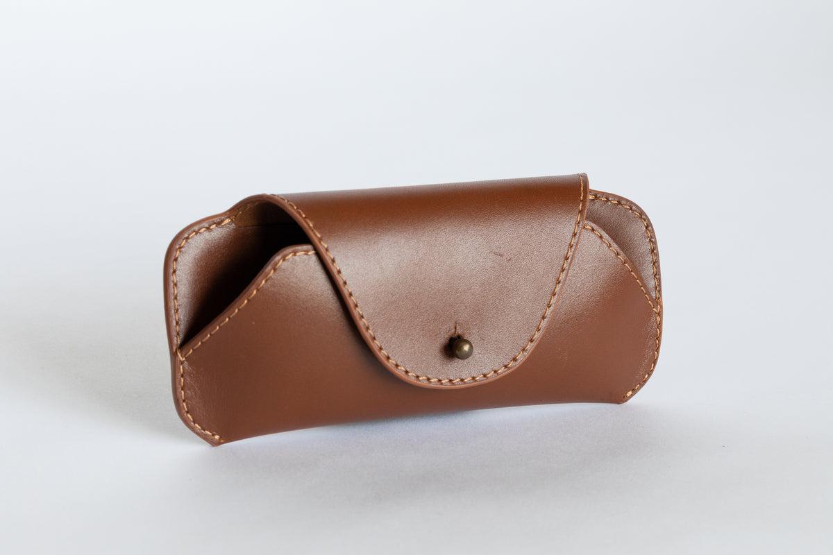 The Sunglass Sleeve | Tan Leather Pouch | Albert Tusk Leather Goods Online