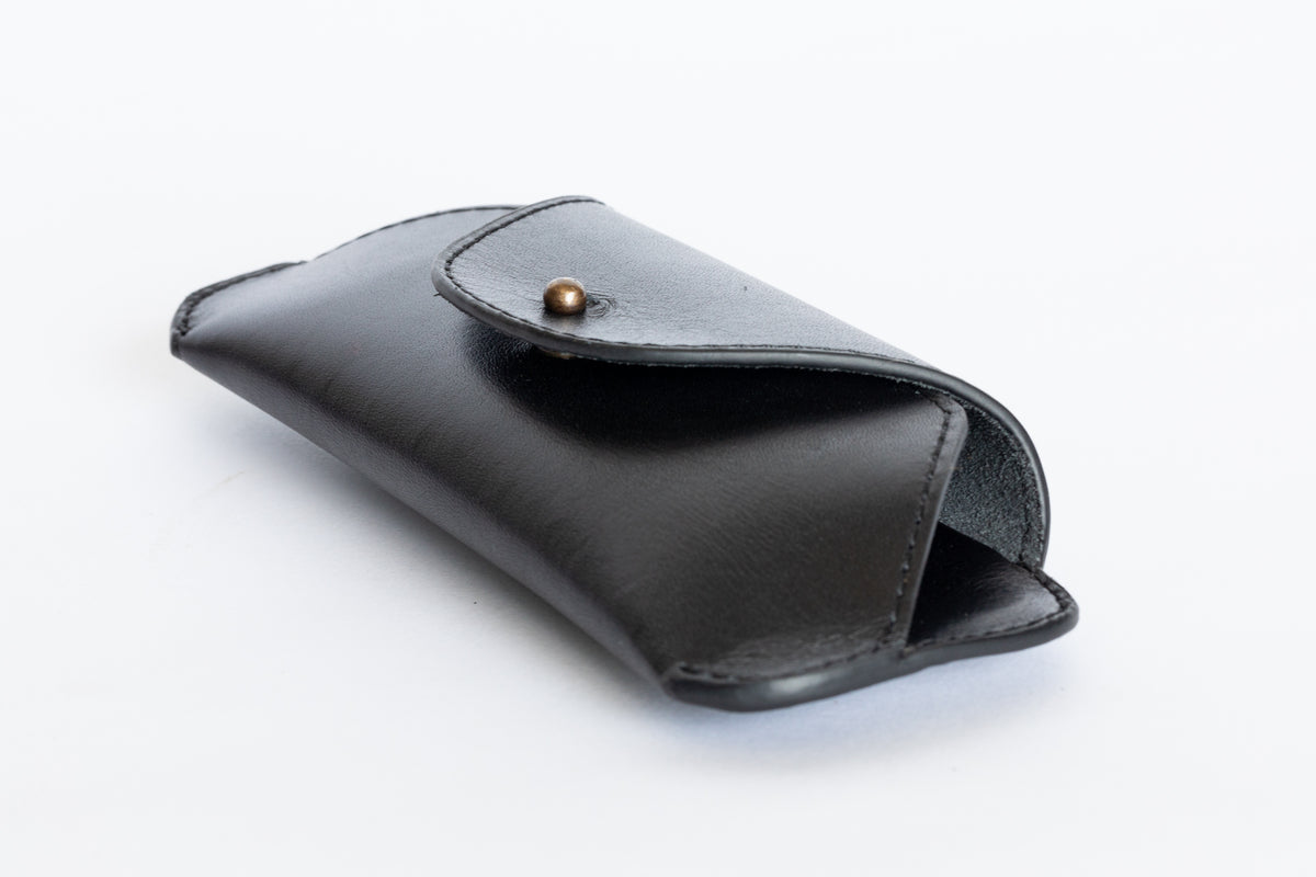 The Sunglass Sleeve | Black Leather Pouch | Albert Tusk Leather Goods Online