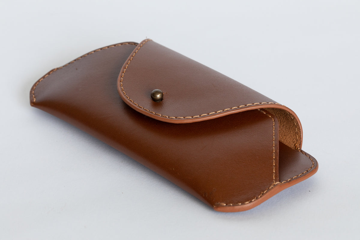 The Sunglass Sleeve | Tan Leather Pouch | Albert Tusk Leather Goods Online