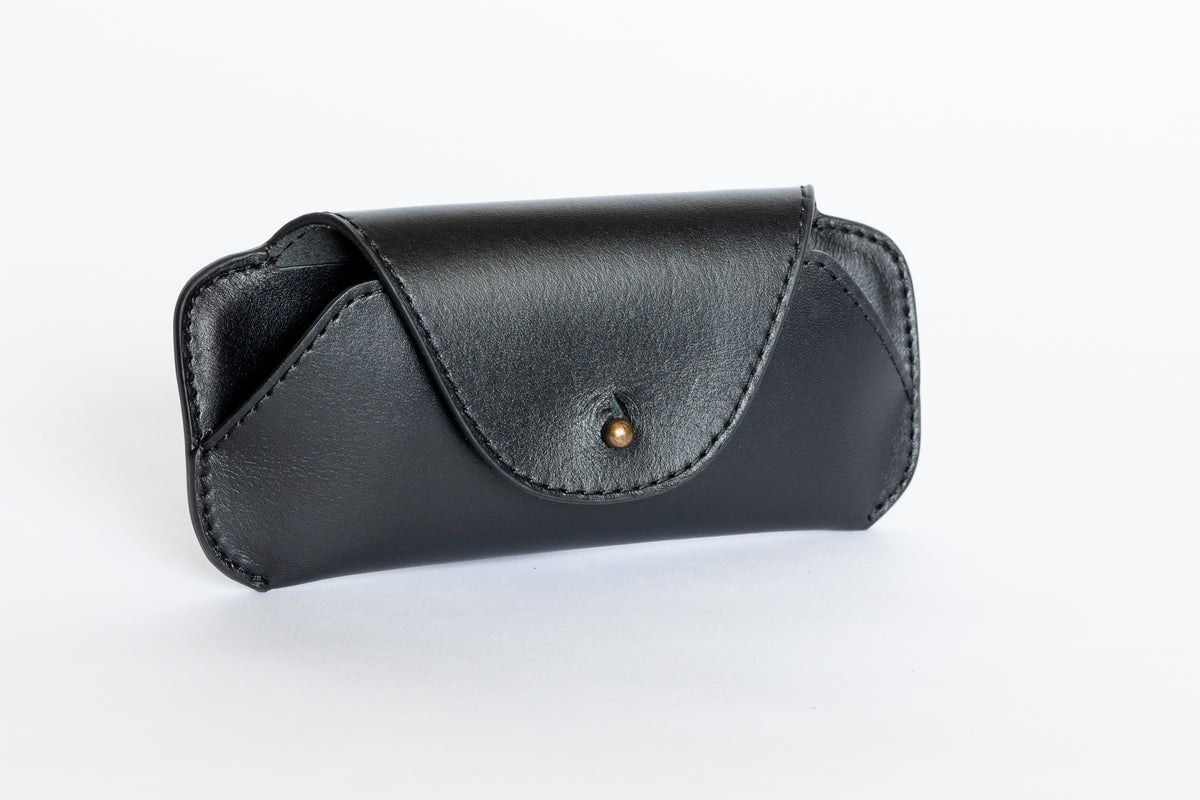 The Sunglass Sleeve | Black Leather Pouch | Albert Tusk Leather Goods Online