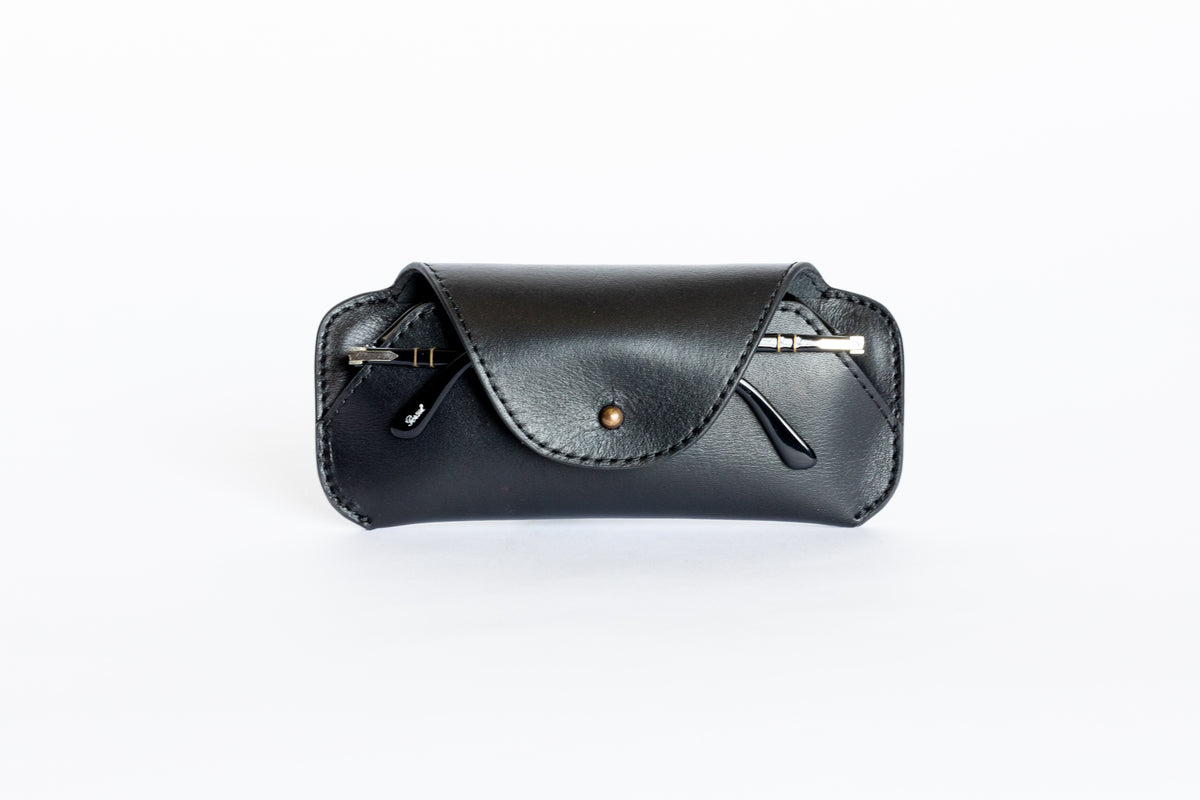The Sunglass Sleeve | Black Leather Pouch | Albert Tusk Leather Goods Online