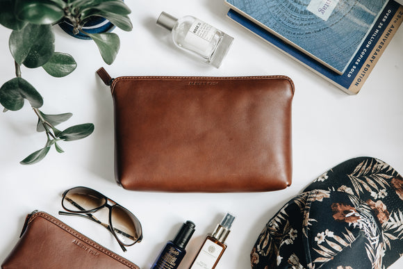 The Large Pouch | Tan Leather Pouch | Albert Tusk Leather Goods Online