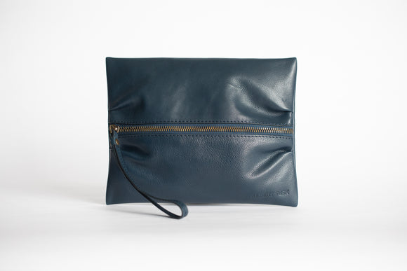 The Medium Flat-Pouch | Tan Leather Pouch | Albert Tusk Leather Goods Online