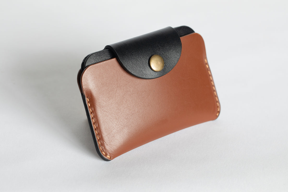 The Signature Snap-On | Blue Leather Wallet | Albert Tusk Leather Goods Online