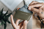 The Signature Snap-On | Blue Leather Wallet | Albert Tusk Leather Goods Online
