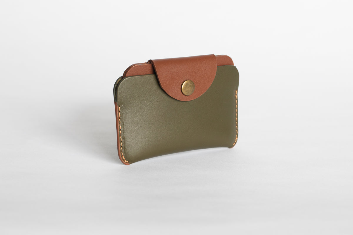 The Signature Snap-On | Blue Leather Wallet | Albert Tusk Leather Goods Online