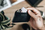 The Signature Snap-On | Blue Leather Wallet | Albert Tusk Leather Goods Online