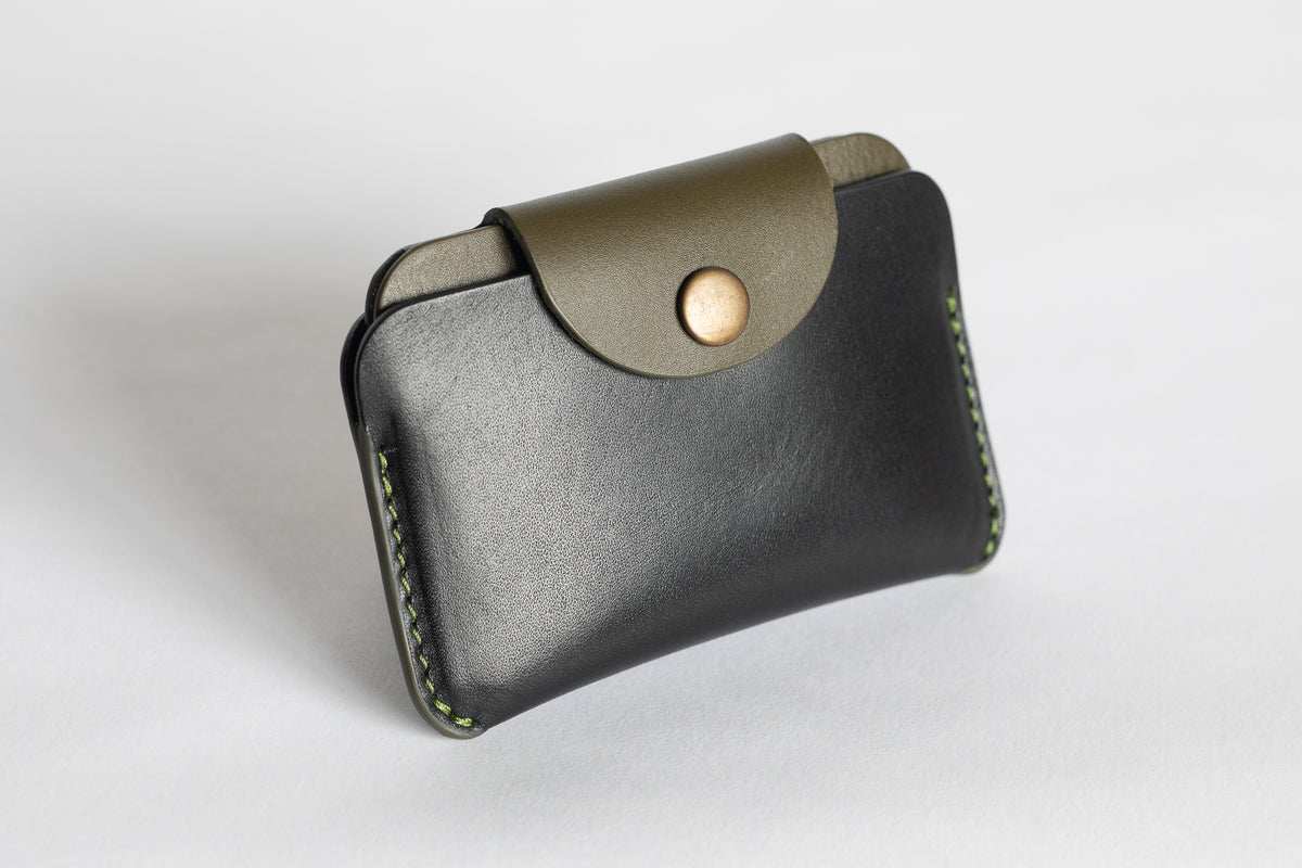 The Signature Snap-On | Blue Leather Wallet | Albert Tusk Leather Goods Online