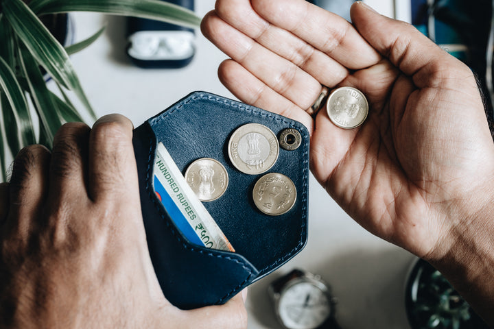The Signature Wallet | Blue Leather Wallet | Albert Tusk Leather Goods Online