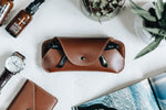The Sunglass Sleeve | Tan Leather Pouch | Albert Tusk Leather Goods Online