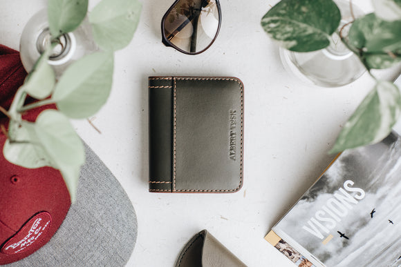 The Tall Bifold | Green Leather Wallet | Albert Tusk Leather Goods Online