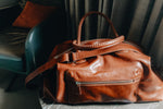 The Signature Duffle | Tan Leather Duffle Bag | Albert Tusk Leather Goods Online