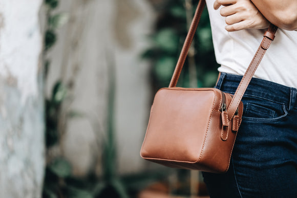 The Classic Sling | Tan Classic Sling | Albert Tusk Leather Goods Online