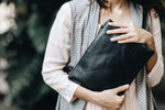 The Crossbody Clutch | Black Crossbody Clutch | Albert Tusk Leather Goods Online