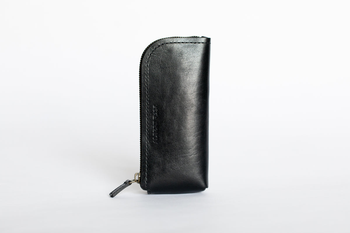 The Daily Pouch | Black Leather Pouch | Albert Tusk Leather Goods Online