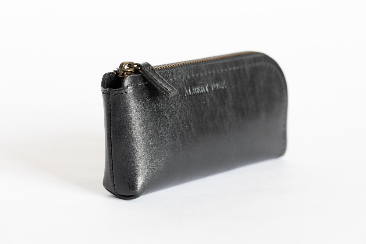 The Daily Pouch | Black Leather Pouch | Albert Tusk Leather Goods Online