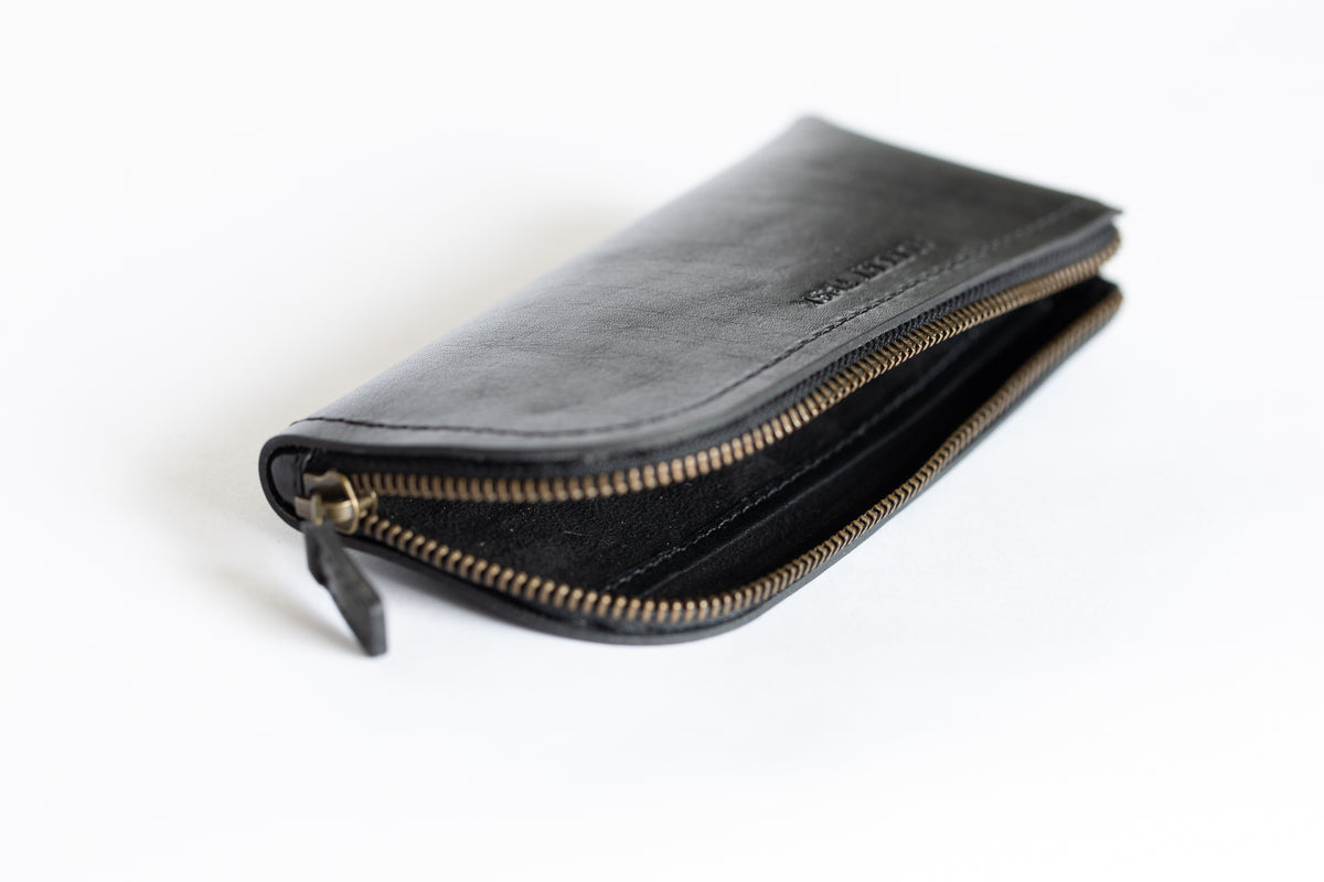 The Daily Pouch | Black Leather Pouch | Albert Tusk Leather Goods Online