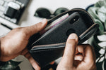 The Daily Pouch | Black Leather Pouch | Albert Tusk Leather Goods Online