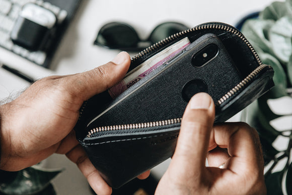 The Daily Pouch | Black Leather Pouch | Albert Tusk Leather Goods Online