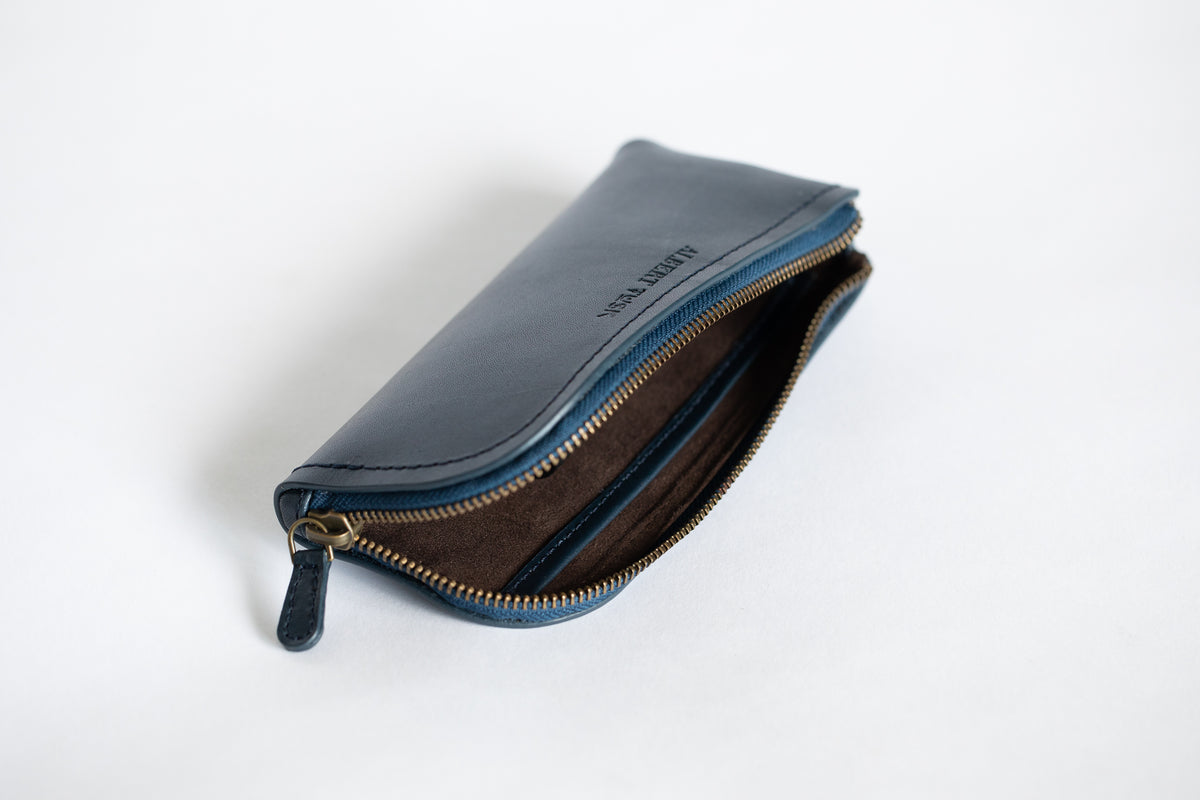 The Daily Pouch | Blue Leather Pouch | Albert Tusk Leather Goods Online